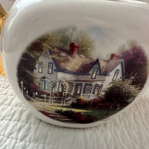 Vintage Thomas Kinkade Tea Pot ( Home Is Where The Heart Is) - Picture 6 of 8